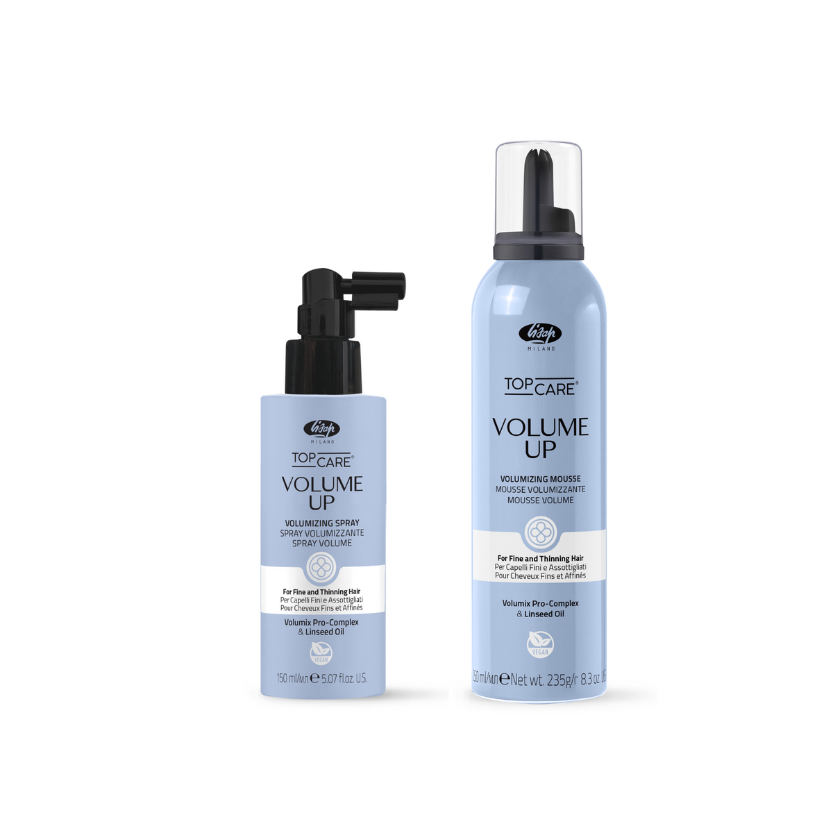 Top Care Volume Up Spray & Mousse Bundle – For Fine & Thin Hair | Lisap ...