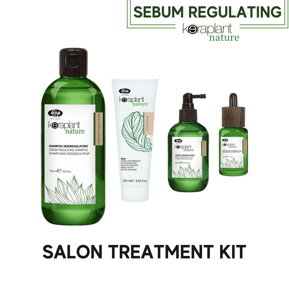 Sebun Shampoo Keraplant Nature Sebum Regulating Shampoo | Lisap Milano